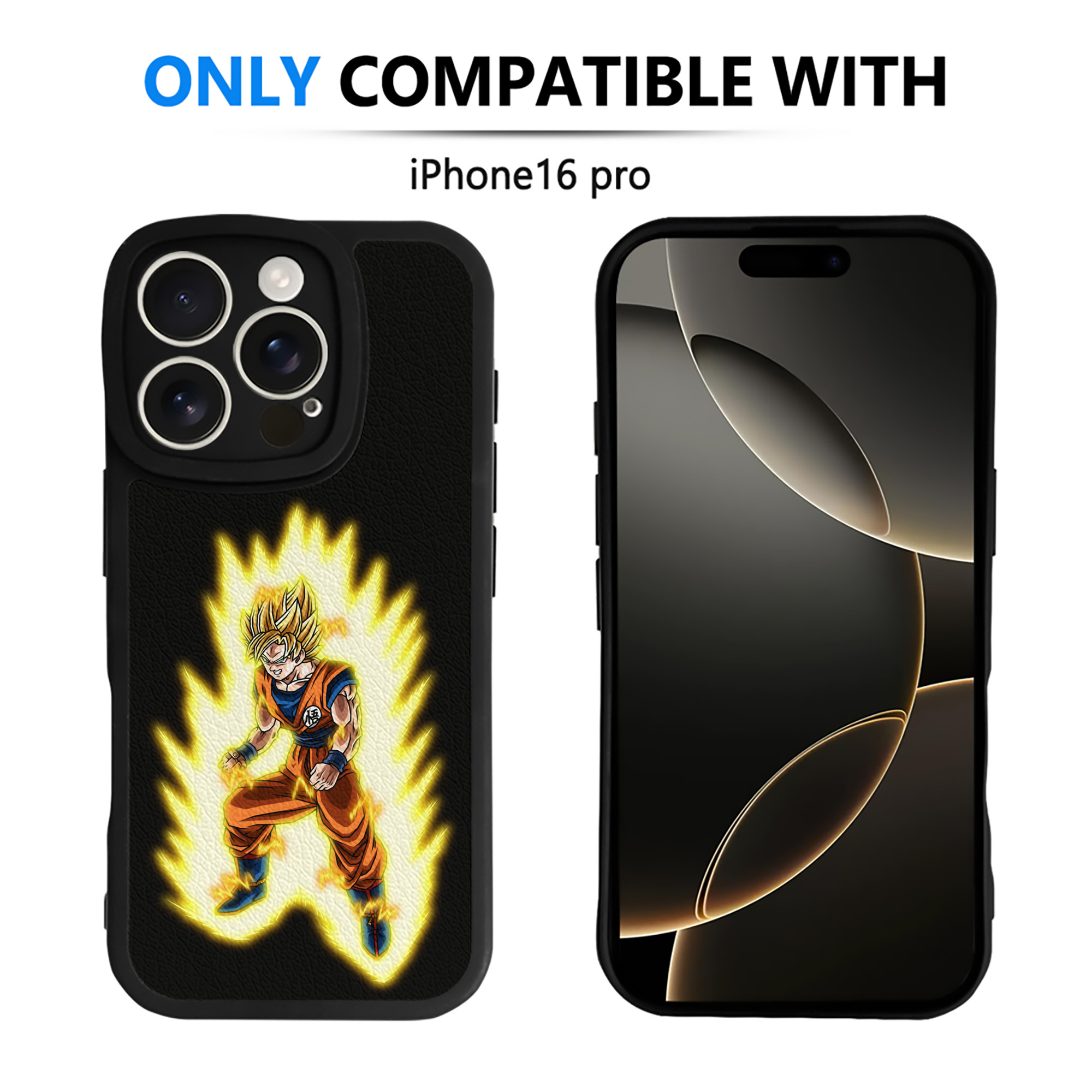（画像用） ドラゴンボール 孫悟空（そん ごくう）Son Goku カカロット DRAGON BALL Kakarotto 【iPhone 16シリーズ対応】シリコンスマホケース（レザー調） 材質：シリコン